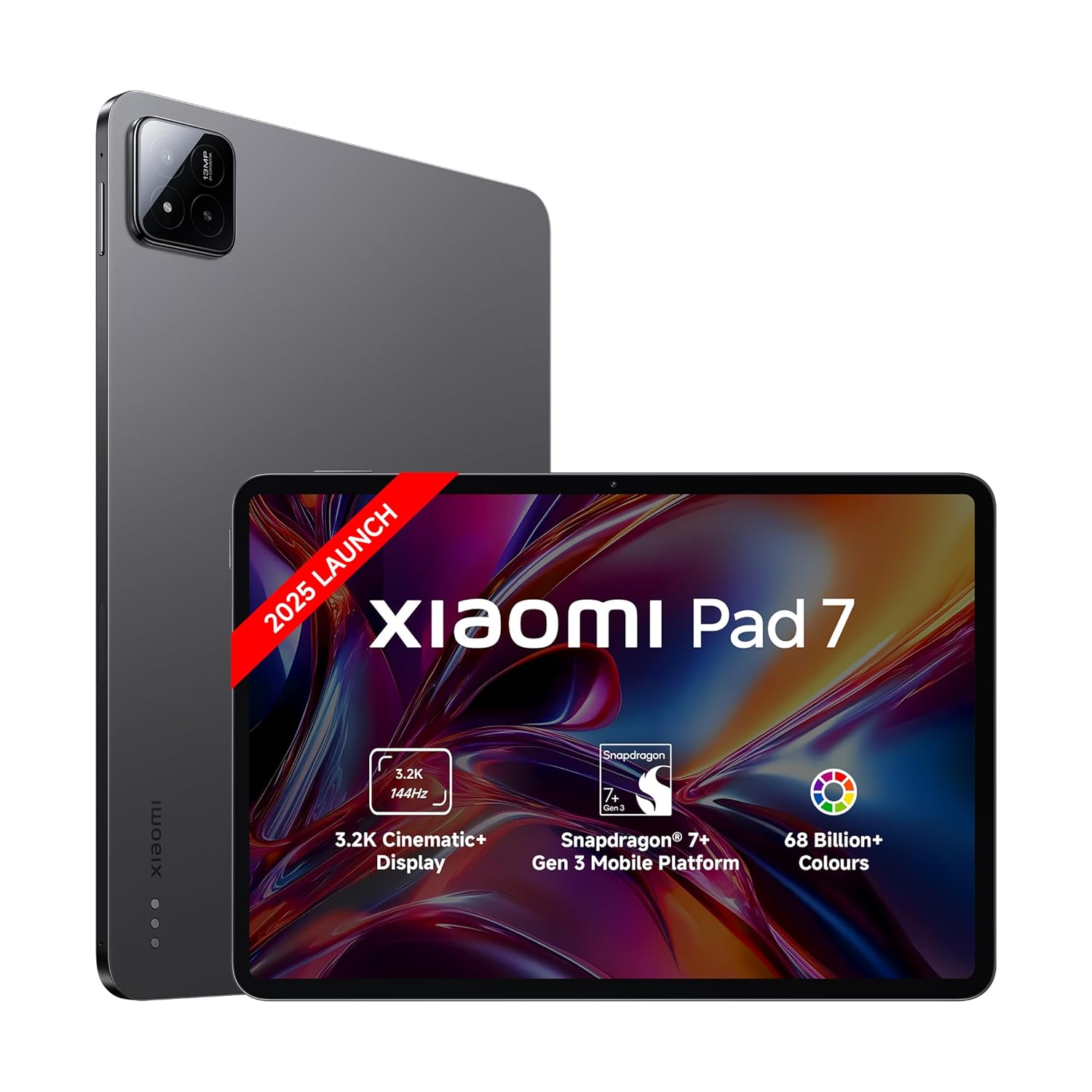 Xiaomi Pad 7 |Qualcomm Snapdragon 7+ Gen 3 |28.35cm(11.16") Display |12GB, 256GB |3.2K CrystalRes Display |HyperOS 2 |68 Billion+ Colours |Dolby Vision Atmos |Quad Speakers |Wi-Fi 6e |Graphite Grey