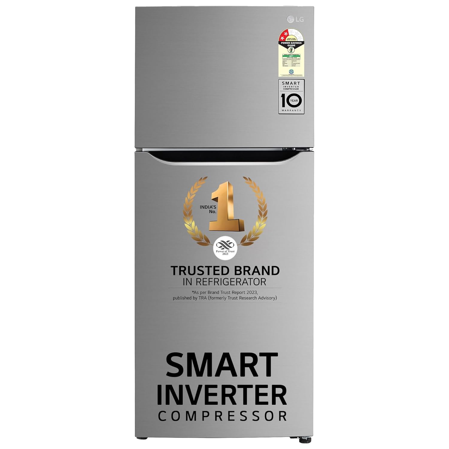 LG 242 L 2 Star Frost-Free Smart Inverter Double Door Refrigerator (GL-N292DPZY, Shiny Steel, Smart Connect & Multi Air Flow)