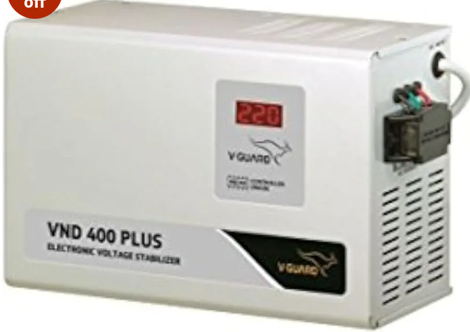 V-Guard VND 400 Plus Voltage Stabilizer (Grey)