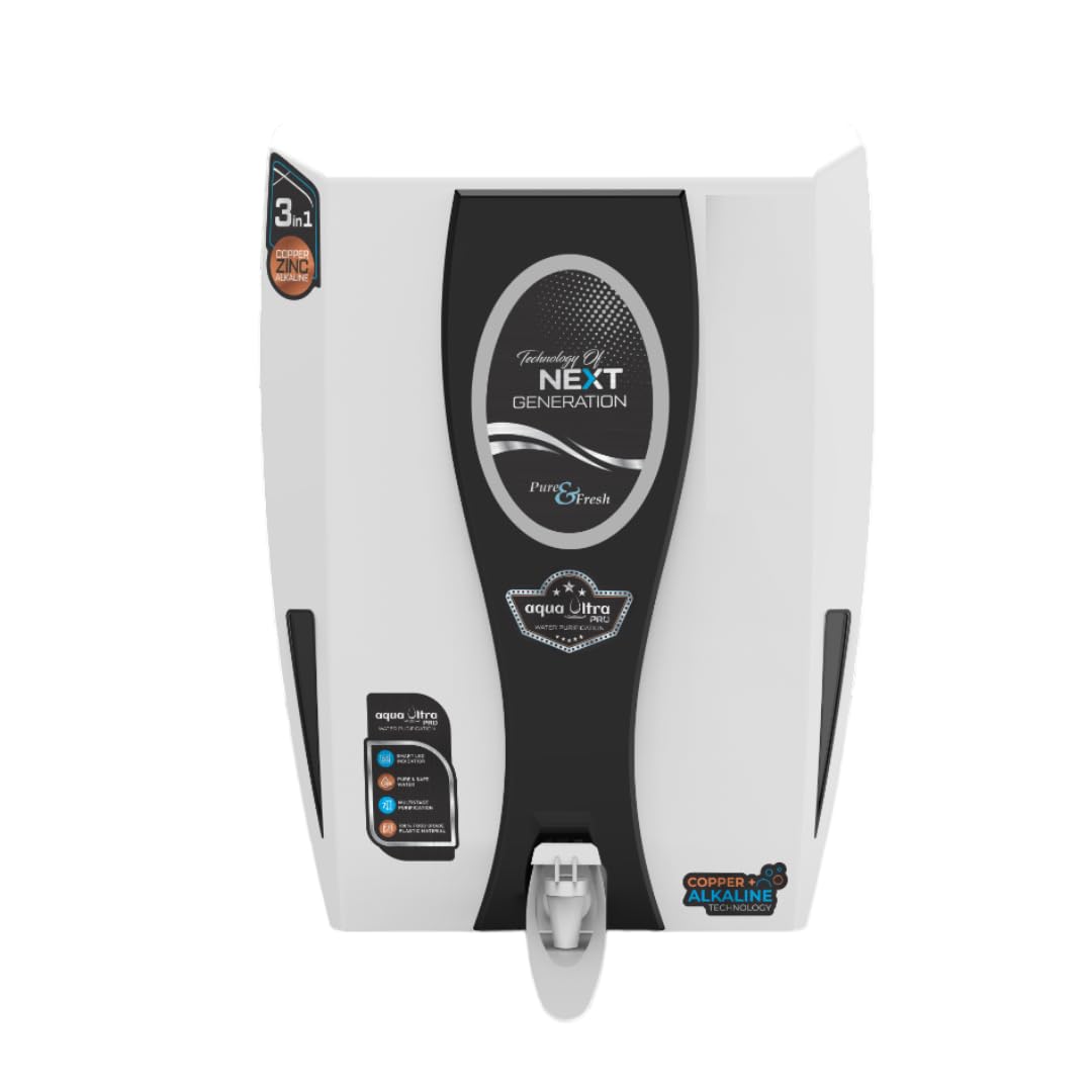 Aqua Ultra Best UV+UF Water Purifier | Ideal for Corporation Water | 13L Storage | White | Safe & Pure Drinking Water